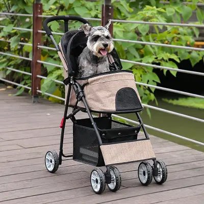 Poussette pour Chien - PetStroller™ - Beige - Chien Trotteur