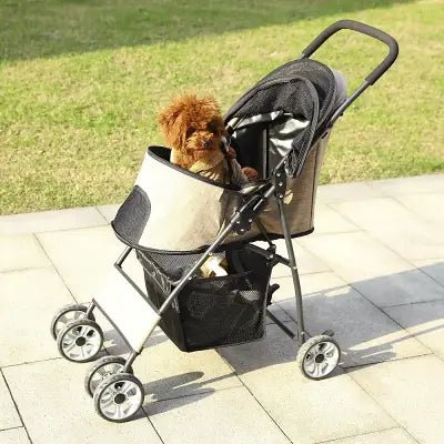 Poussette pour Chien - PetStroller™ - Beige - Chien Trotteur