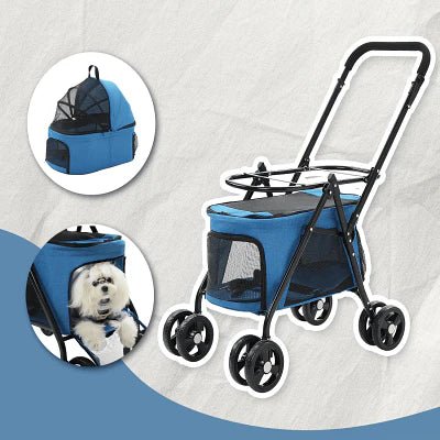 Poussette pour Chien - PetStroller™ - Bleu - Chien Trotteur