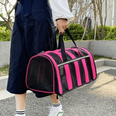 Sac de Transport Chien - MeshPetCarrier™ - Rose - Chien Trotteur