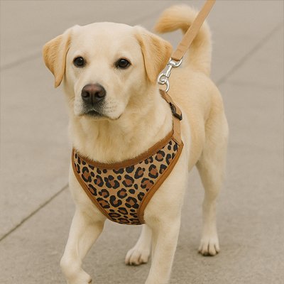 Harnais petit Chien | STYLE - LÉOPARD - Chien Trotteur