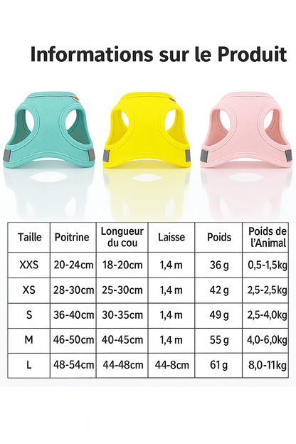 Harnais pour petit Chien | ComfortPlus - Chien Trotteur