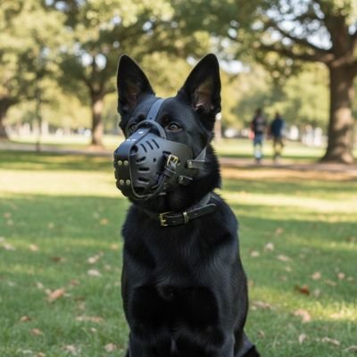 Muselière pour chien​ noir