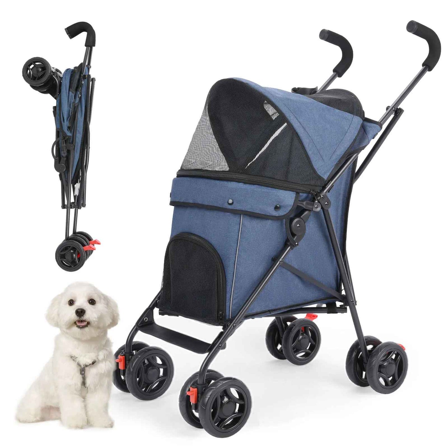 Poussette pour Chien | Confort Premium - Chien Trotteur