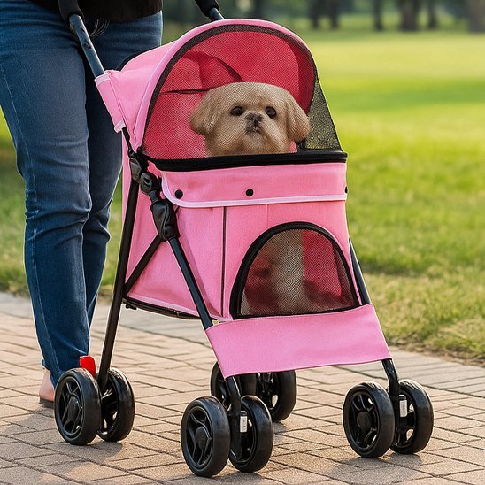 Poussette pour Chien | Confort Premium - Chien Trotteur