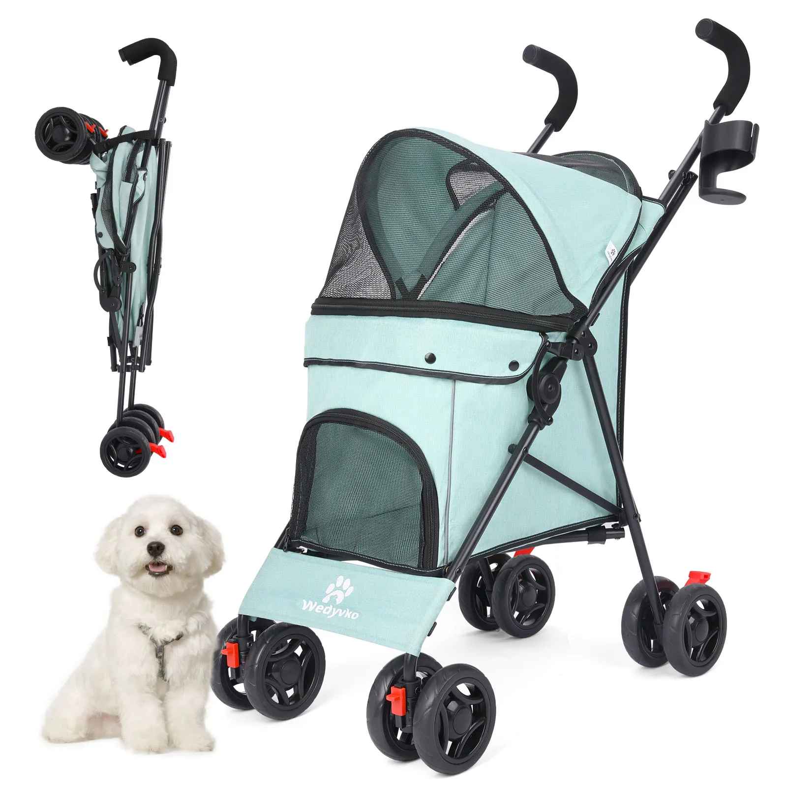 Poussette pour Chien | Confort Premium - Chien Trotteur