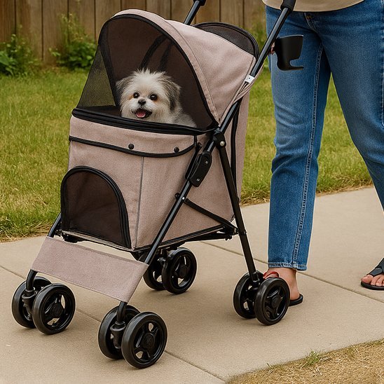 Poussette pour Chien | Confort Premium - Chien Trotteur