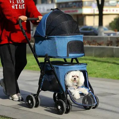 Poussette pour Chien - PetStroller™ - Bleu - Chien Trotteur