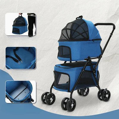 Poussette pour Chien - PetStroller™ - Bleu - Chien Trotteur