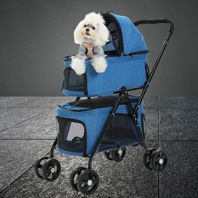 Poussette pour Chien - PetStroller™ - Bleu - Chien Trotteur
