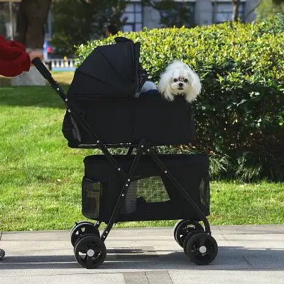 Poussette pour Chien - PetStroller™ - Noir - Chien Trotteur