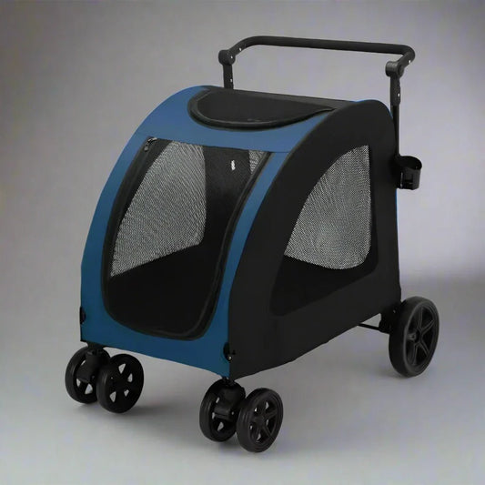 Poussette pour Chien - StrollyPet™ - Bleu - Chien Trotteur