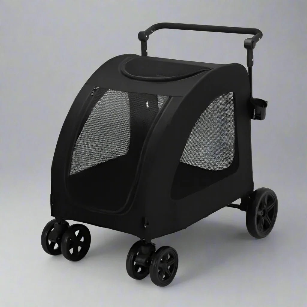 Poussette pour Chien - StrollyPet™ - Noir - Chien Trotteur
