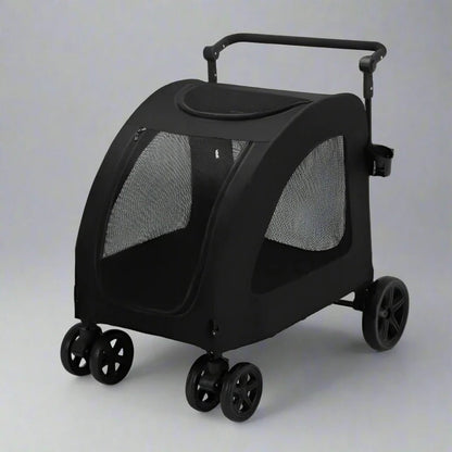 Poussette pour Chien - StrollyPet™ - Noir - Chien Trotteur