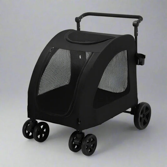 Poussette pour Chien - StrollyPet™ - Noir - Chien Trotteur