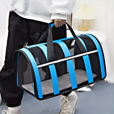 Sac de Transport Chien - MeshPetCarrier™ - Bleu - Chien Trotteur