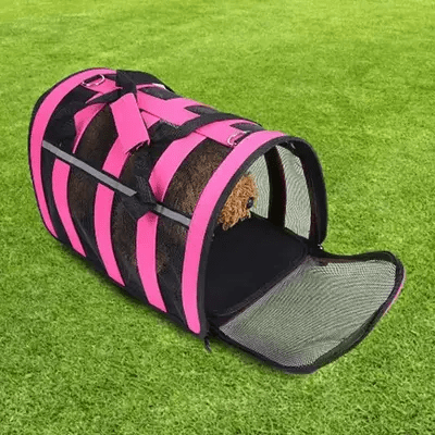 Sac de Transport Chien - MeshPetCarrier™ - Rose - Chien Trotteur