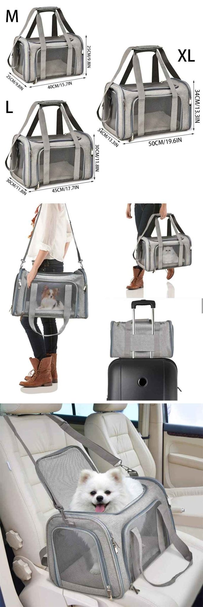 Sac de transport pour chien | Ergonomique - Chien Trotteur