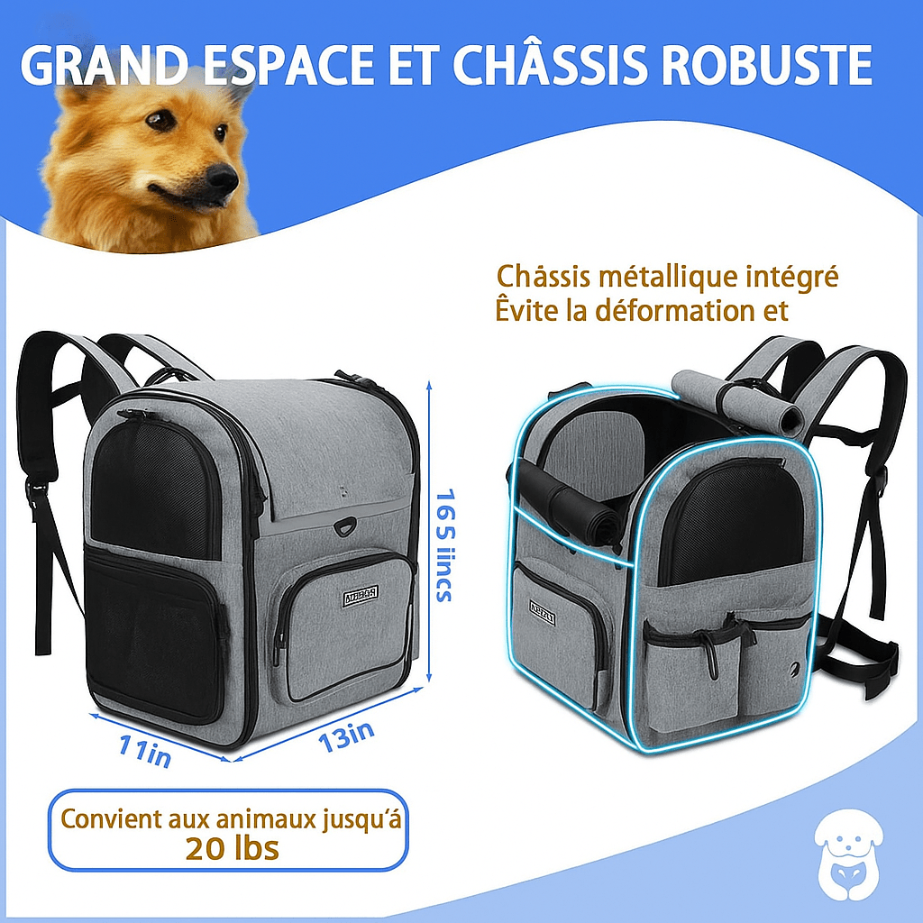 Sac de transport pour chien | Voyageur Actif - Chien Trotteur